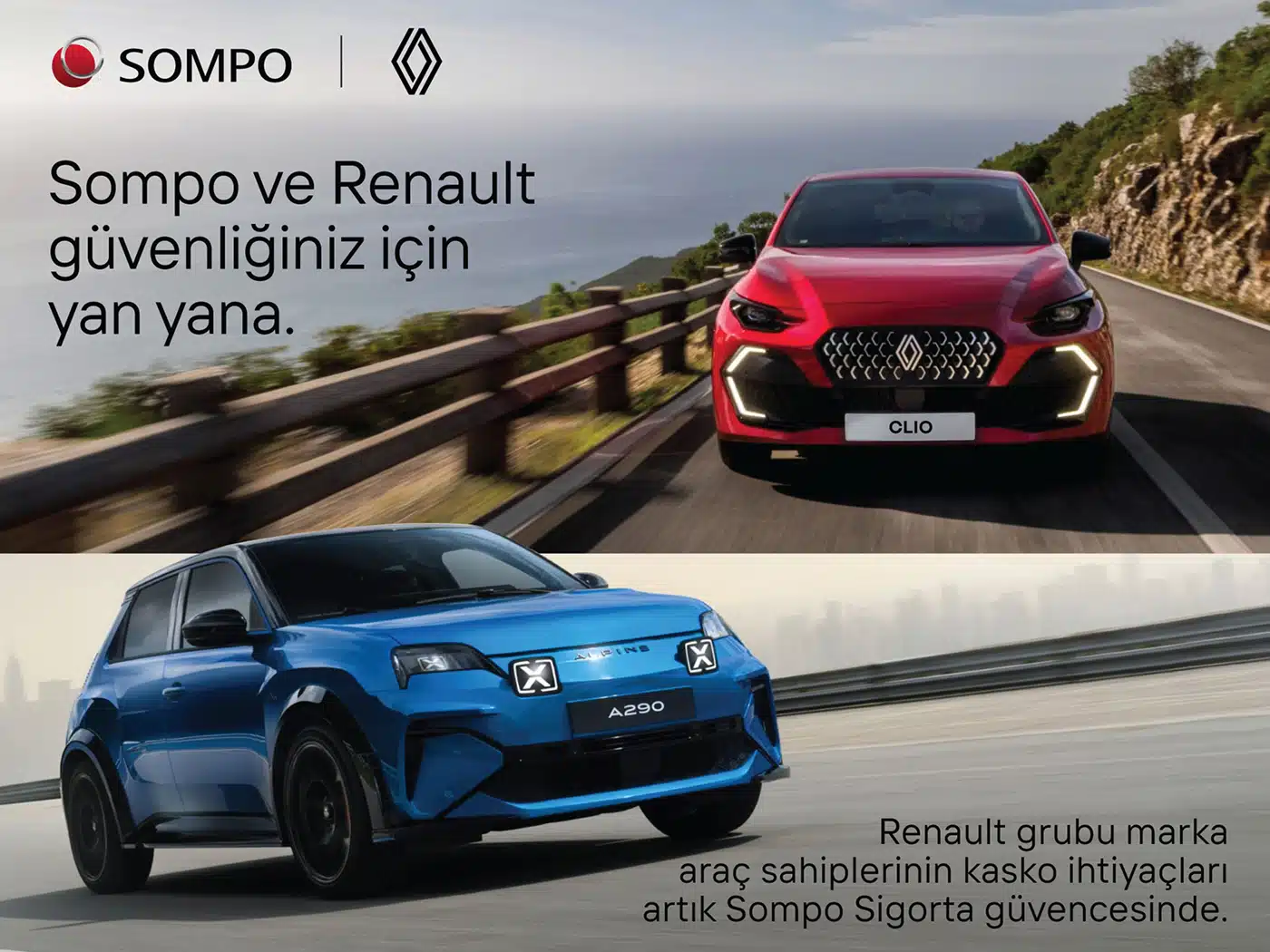 Sompo Sigorta Güvencesiyle Renault, Dacia Ve Alpine Sahiplerine Özel Markalı Kasko Çözümleri